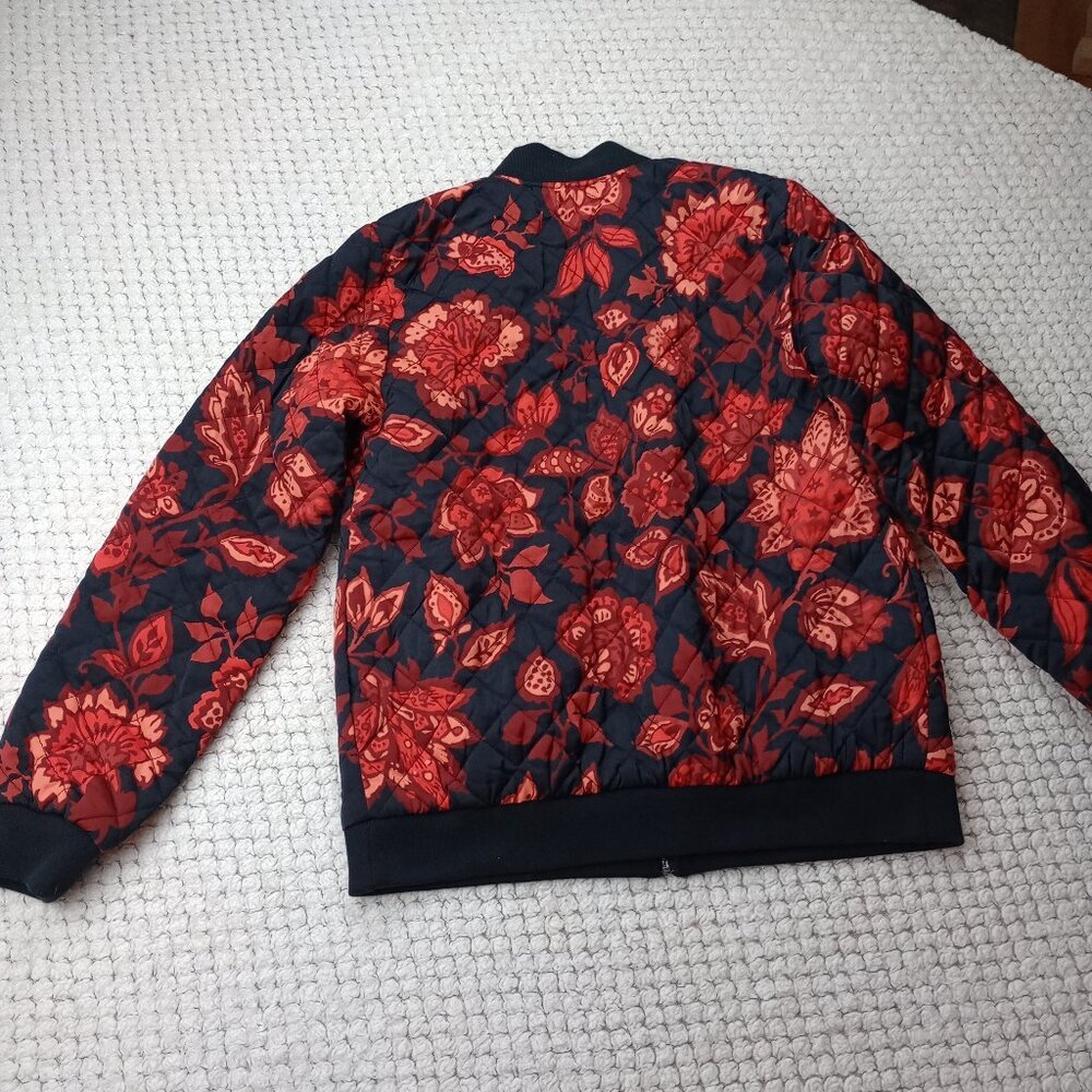 Quilted Jason Wu Floral Bomber Jacket — Women’s XXS / Chic Red & Black
